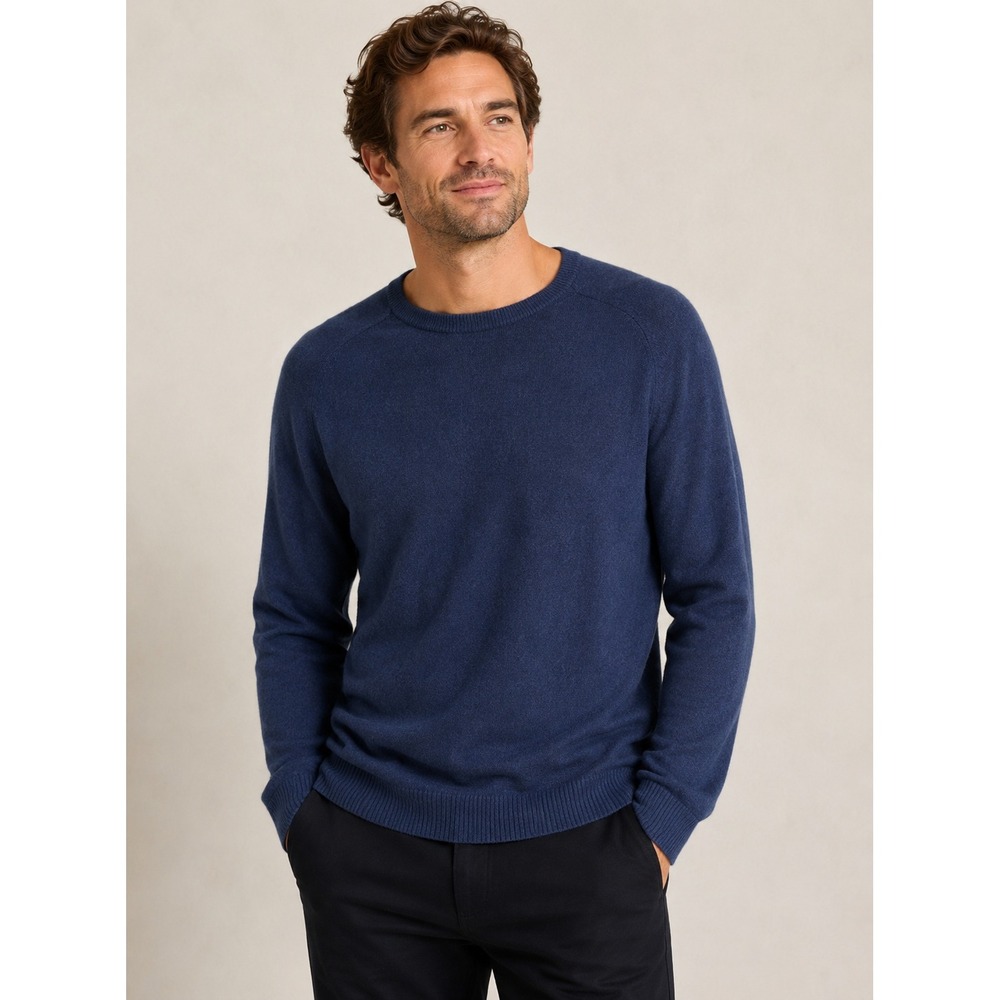 Vince Sweater Mens XXL Blue Wool Cashmere Knit Crewneck Luxury Soft